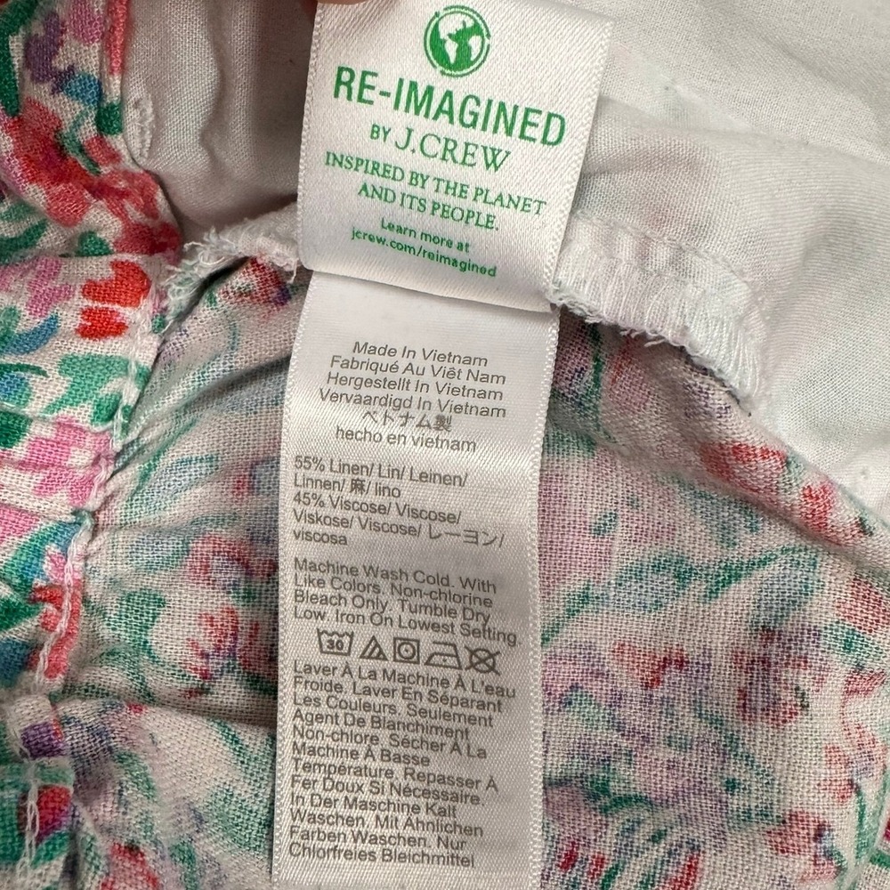 J.Crew Floral Linen Viscose Blend Shorts Size 8 Multi Color Re-Imagined CG689 - Picture 7 of 8